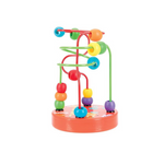 Nuby Coloful Mini montaña rusa con laberinto de cuentas de madera, juguete educativo temprano