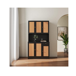 70.87" Tall Kitchen Cabinet with 6-Doors, 1-Open Shelf, 1-Drawer (Black)