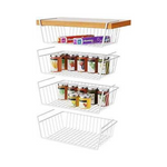 4-Pack Veckle Under Shelf Metal Basket Organizer