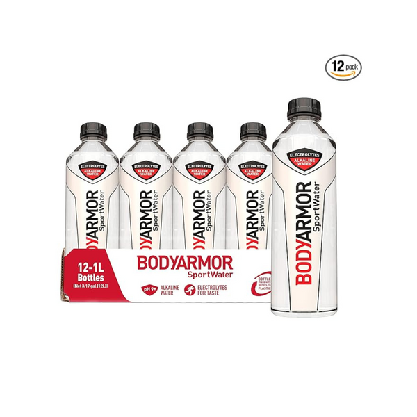 12-Pack of 1-Liter BODYARMOR SportWater Alkaline Water