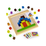 FUQUN Wooden Block Shapes Puzzle Toys with 20 Pattern Cards