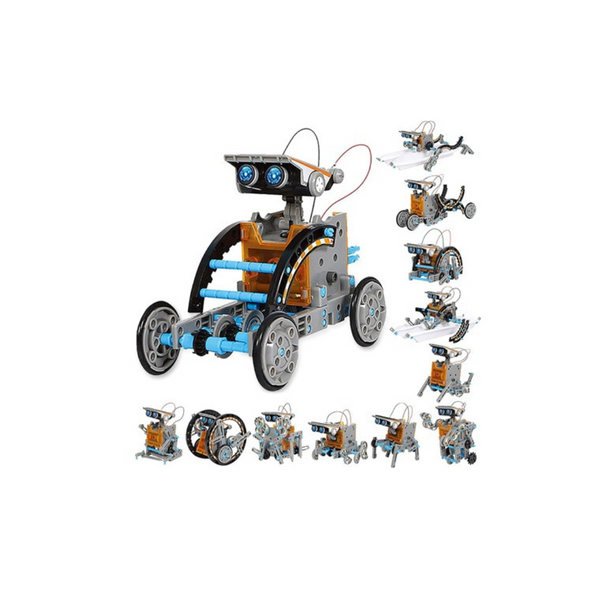 190-Piece Sillbird 12-in-1 Stem Education Solar Robot Toys