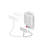 Extensor de tomacorriente múltiple iHome de 6 pies con soporte magnético para pared