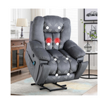 BonzyHome Large Electric Lift Recliner Chair with Massage & Heat (2 Colors)
