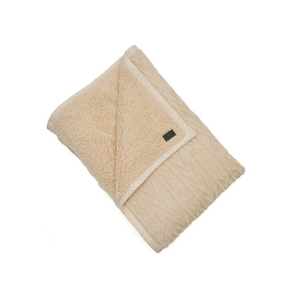 Rainforest Oversized Cable Sherpa Reversible Throw Blanket