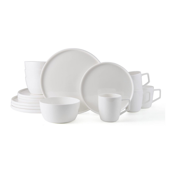 Mikasa Sloane Bone China Vajilla ligera resistente a astillas de 16 piezas