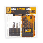 14-Piece Dewalt Black and Gold Drill Bit Set