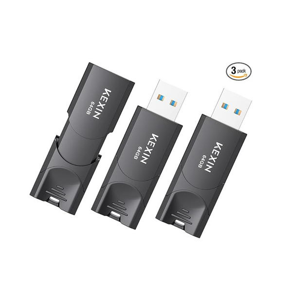 Paquete de 3 unidades flash USB 3.0 KEXIN de 64 GB