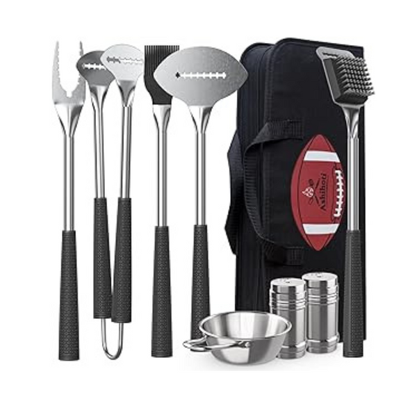 9-Piece Ashihoti Official Stainless Steel Griddle Accessories Bbq Grill Set