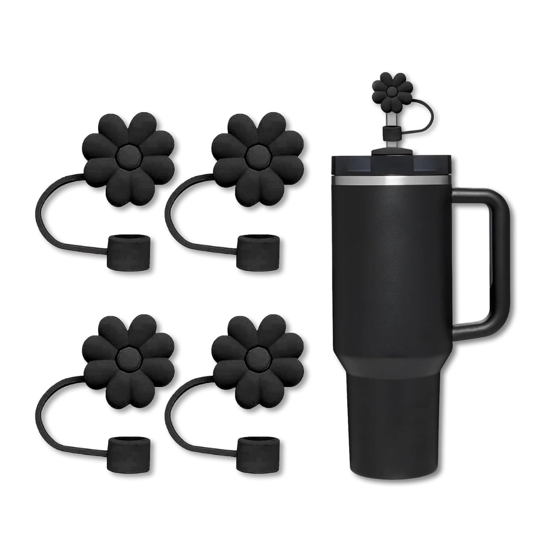 4Pack Huotwoe Silicone Leak Proof DustProof Straw Cover Cap PzDeals