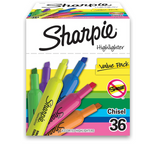 Resaltadores de tanque con punta de cincel Sharpie de 36 unidades