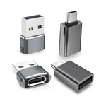 4-Pack USB-C to-USB-A and USB-A to-USB-C Adapters