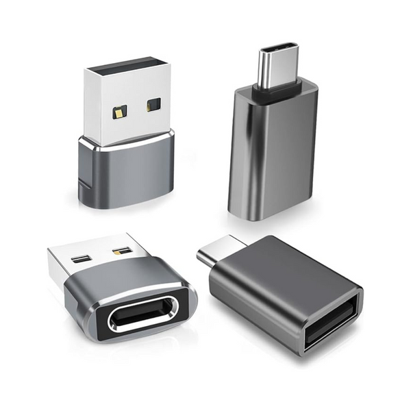 Paquete de 4 adaptadores USB-C a USB-A y USB-A a USB-C