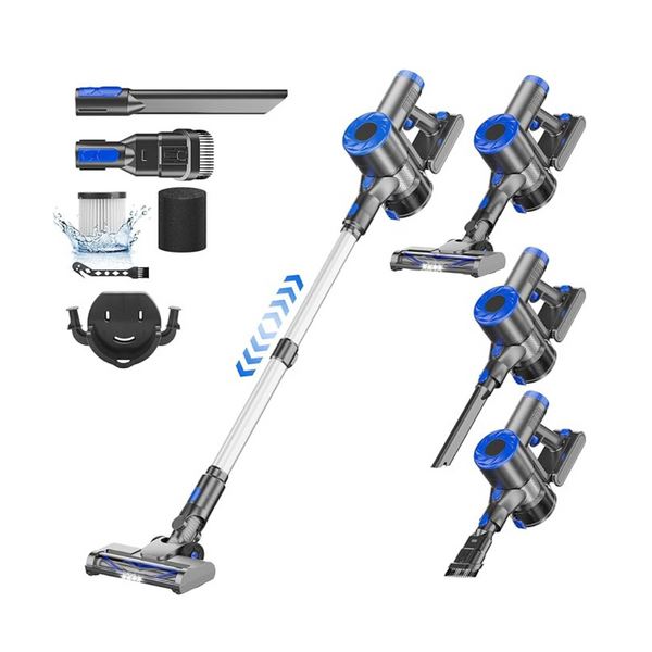 Aspiradora inalámbrica de succión potente 6 en 1 con batería de 2200 mAh