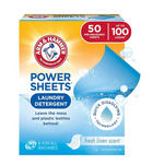 Detergente para ropa Arm &amp; Hammer Fresh Linen Power Sheets de 50 unidades