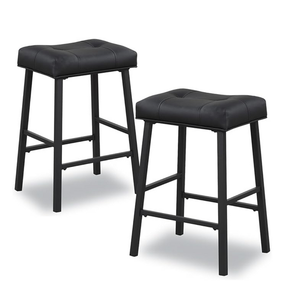 Juego de 2 taburetes de bar Kairuituch de 24 pulgadas con altura para mostrador de cocina