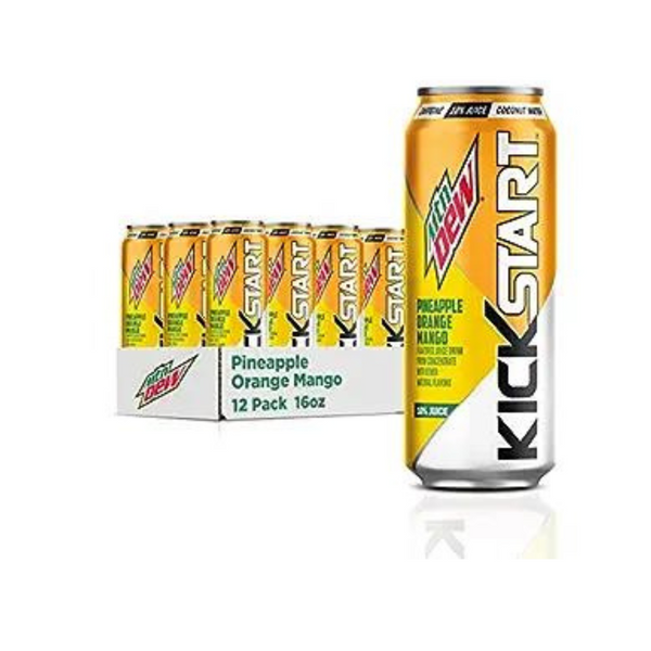 12-Count Mountain Dew Kickstart, Pineapple Orange Mango – PzDeals