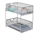 2 Tier Metal Mesh Storage Organizer Baskets