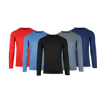 Paquete de 4 camisas de cuello redondo que absorben la humedad Kick Start Gear para hombre