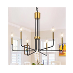 Febeleven 6-Lights Adjustable Metal Pendant Candle Chandelier