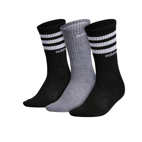 3-Pair adidas Women's 3-stripe Crew Socks