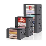 6-Pack Storage Clothes Organizer with Reinforced Handle and Zipper