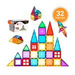 Best Choice Products 32-Piece Kids Magnetic Tiles Set