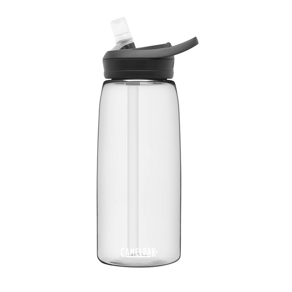 CamelBak Botella de agua Eddy+ de 32 onzas sin BPA con pajita (transparente)