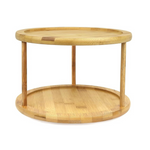 Greenco 10 Inch 2-Tier Bamboo Lazy Susan Turntable