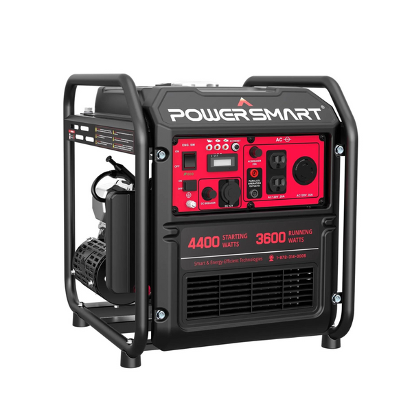 Generador inversor de marco abierto PowerSmart de 4400 W, listo para vehículos recreativos