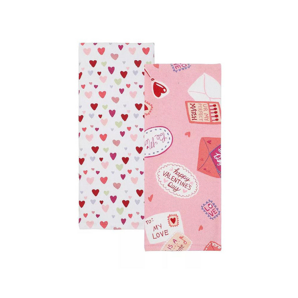 Juego de toallas de cocina de 2 piezas Celebrate Together Valentine's Day Love Notes