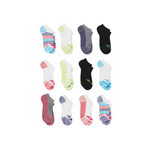 12-Pack Hanes Girls Cool Comfort Ankle Multipack Fashion Liner Socks