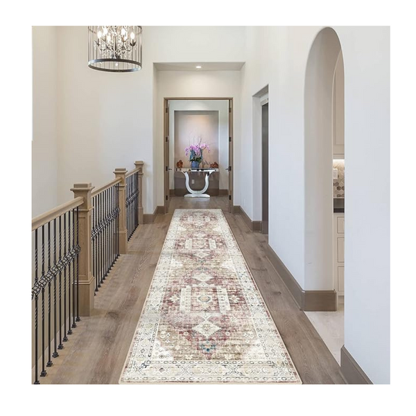 Alfombra de pasillo lavable resistente a las manchas Ruugme de 2,6 pies x 10 pies