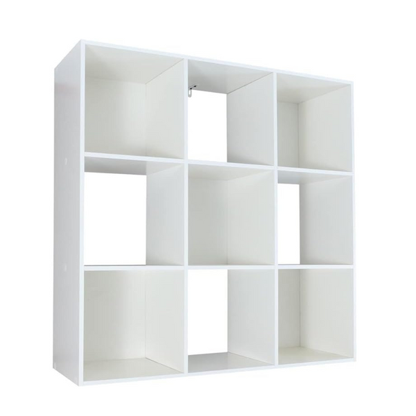 Amazon Basics Organizador de estantes de almacenamiento de 9 cubos (11,7 pulgadas de profundidad x 35,9 pulgadas de ancho x 35,9 pulgadas de alto)