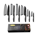 12-Piece Marco Almond Stainless Steel Kitchen Knife Set with 6 Blade Guards