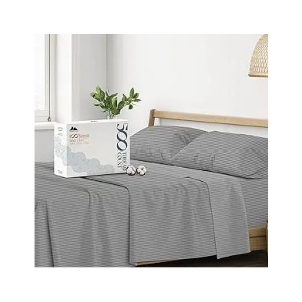 Mayfair Linen  Egyptian Cotton Striped Sheets Set