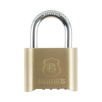 Brinks Solid Brass 50mm Resettable Combination Padlock with 1" Shackle