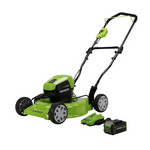 Cortacésped Greenworks de 40 V y 19 pulgadas sin escobillas (2 en 1)