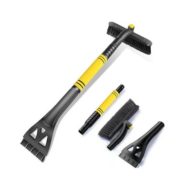 Motomate Cepillo para nieve de 37" y raspador de hielo desmontable con cabezal de cepillo con agarre de espuma