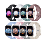 8-Pack Brigtlaiff Breathable Soft Silicone Sport Strap for Apple Watch Band