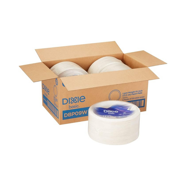 Platos de papel livianos Dixie Basic de 8.5 ″ (500 unidades)