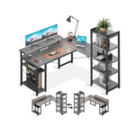 ODK 54" Reversible Corner L Shaped Gaming Desk with Monitor Stand