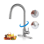 304 Stainless Steel Kitchen Faucet with Pull Down Sprayer
