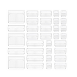 Juego de organizadores de cajones transparentes de plástico Chefstory de 33 piezas y 4 tamaños