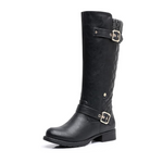 Globalwin Women's Quilted Knee-High Fashion Boots (Black)