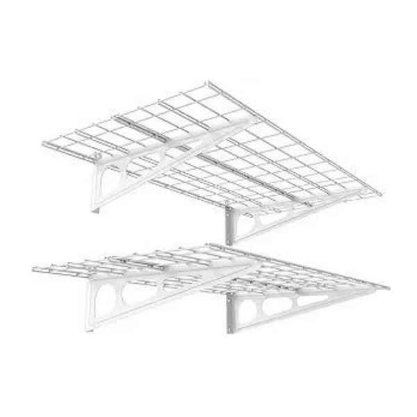 Paquete de 2 estantes de pared Fleximounts de 2 x 4 pies para almacenamiento en garaje