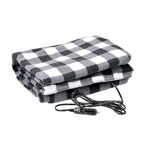 Stalwart 12-Volt Electric Portable Heated Throw Car Blanket