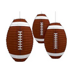 3-Pack Football Frenzy Birthday Party Hanging Lanterns