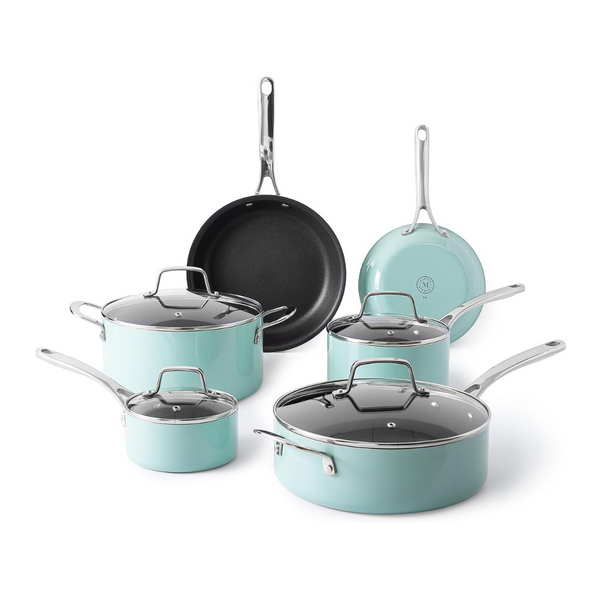 Juego de utensilios de cocina antiadherentes de 10 piezas Martha Stewart