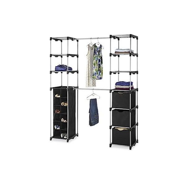 Sistema de organización de armario ajustable con doble varilla Whitmor Deluxe